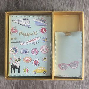 New Beth Briggs Passport Holder and Matching Luggage Tag Gift Set